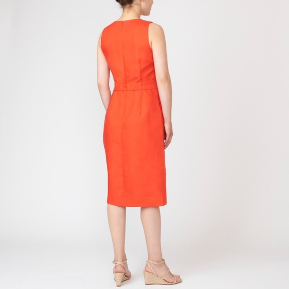 NWT J.CREW Structured linen-blend sheath dress - Picture 3 of 7